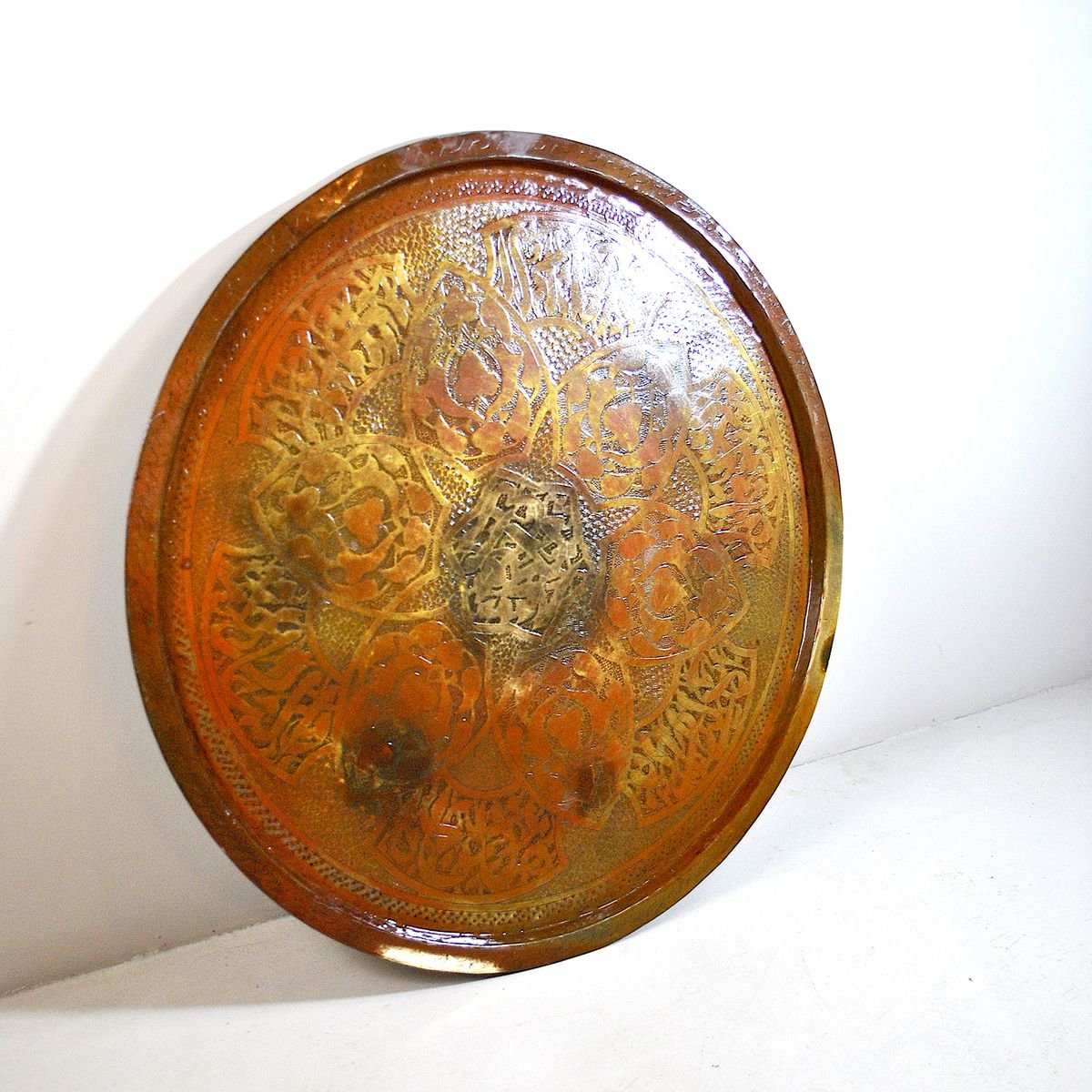 Brass Ornamental Plate, 1950s