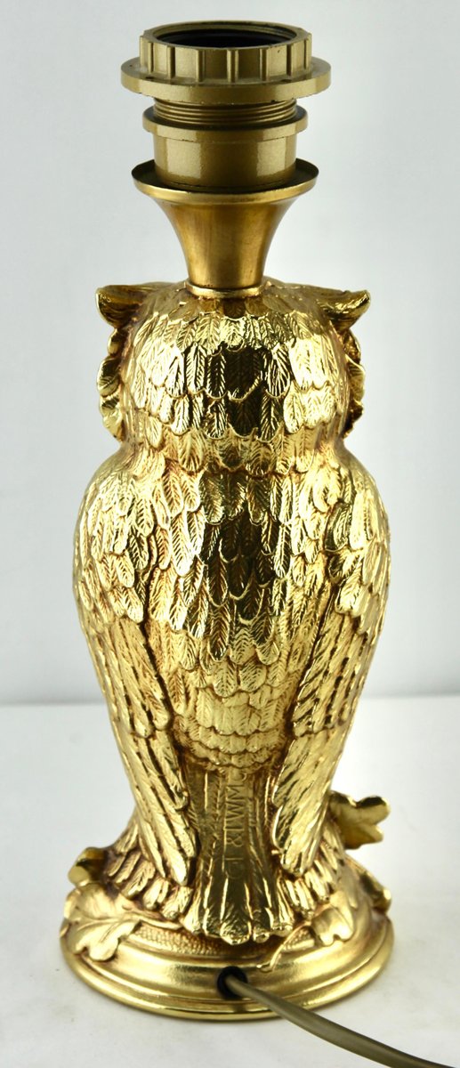 Brass Owl Table Lamps from Loevsky & Loevsky, 1960s, Set of 2