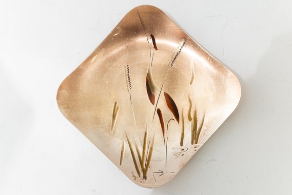 Brass Painted Wall Plate from WMF, 1950s-SPD-2015982