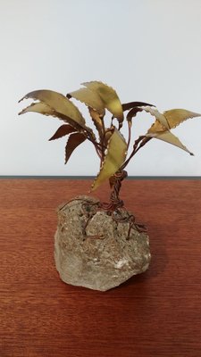 Brass Palm Sculpture by Daniel D'Haeseleer, 1970s-VBM-658211