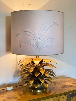 Brass Palm Table Lamp, 1970s-NPC-1238881