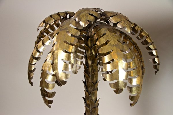 Brass Palm Tree Table Lamps from Maison Jansen, France, 1970s, Set of 2-TQA-1321994