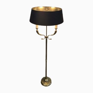 Brass Parquet Floor Lamp from Jansen House, 1940s-BA-1365776