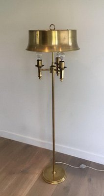 Brass Parquet Lamp with Brass Lampshade attributed to Maison Charles-BA-1365785