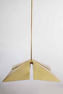 Brass Pendant Lamp in Brass from Vereinigte Werkstätten Collection, 1970s-FJP-1729845