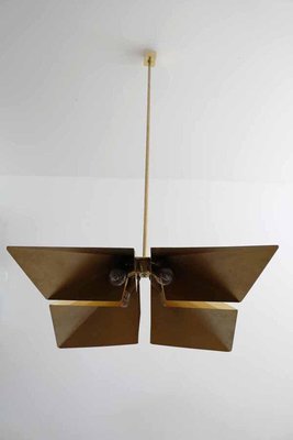 Brass Pendant Lamp in Brass from Vereinigte Werkstätten Collection, 1970s-FJP-1729845