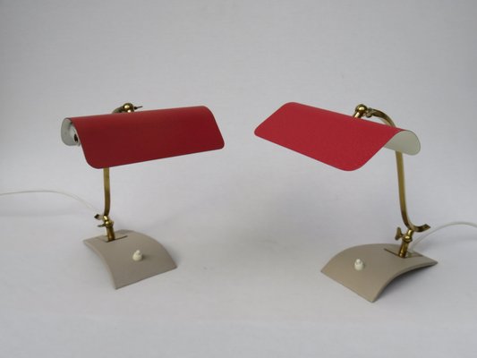 Brass Piano Table Lamps, 1950s, Set of 2-EY-580748