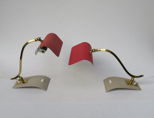 Brass Piano Table Lamps, 1950s, Set of 2-EY-580748