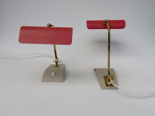 Brass Piano Table Lamps, 1950s, Set of 2-EY-580748