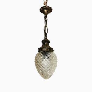 Brass Pineapple Ceiling Lamp, 1950s-AVC-1741759