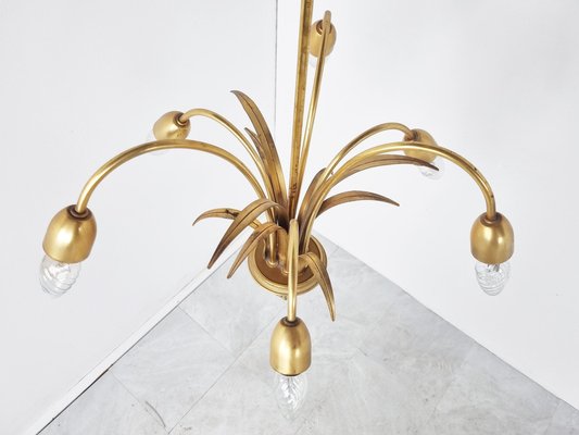 Brass Pineapple Chandelier, 1970s-IRH-1353560