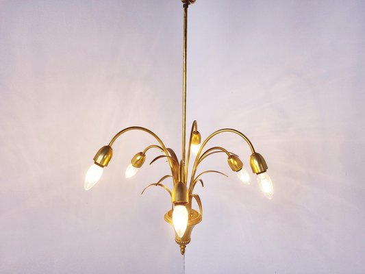 Brass Pineapple Chandelier, 1970s-IRH-1353560