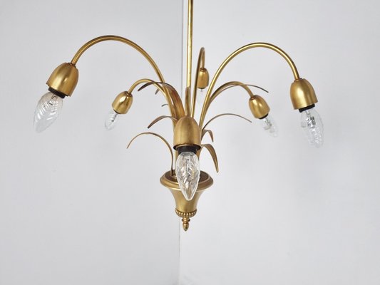 Brass Pineapple Chandelier, 1970s-IRH-1353560