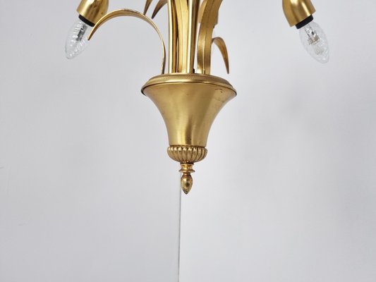 Brass Pineapple Chandelier, 1970s-IRH-1353560