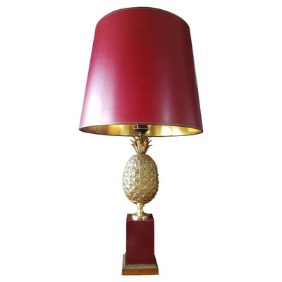 Brass Pineapple Table Lamp, 1970s-POM-1077123