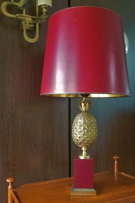 Brass Pineapple Table Lamp, 1970s-POM-1077123