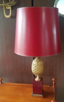 Brass Pineapple Table Lamp, 1970s-POM-1077123