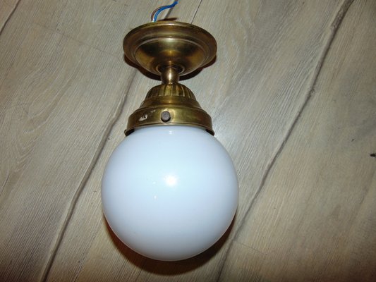 Brass Plafond Celling Lamp, 1920s-CAQ-1409560