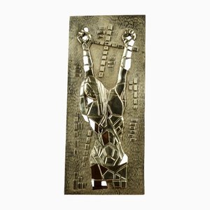 Brass Plaque Depicting Jesus Christ from Fraser, 1970s-RAQ-1389088