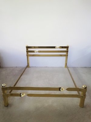 Brass Plated Metal Double Bed, 1970s-UIW-1186553