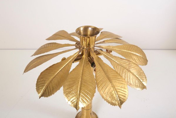 Brass Rhubarb Floor Lamp by Tommaso Barbi, 1970s-VLZ-631940