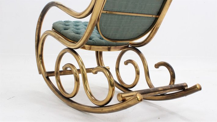 Brass Rocking Chair, 1940s-ZQ-841199