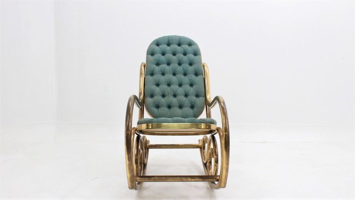 Brass Rocking Chair, 1940s-ZQ-841199