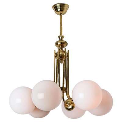 Brass Round Hanging Light from Limburg, 1970s-VDW-2028625