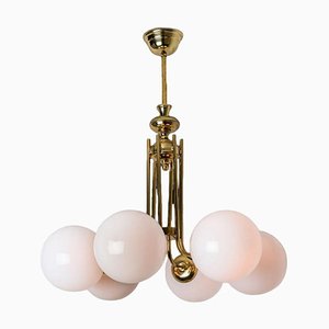 Brass Round Hanging Light from Limburg, 1970s-VDW-2028625