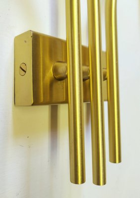 Brass Sconces attributed to Gaetano Sciolari for Sciolari, 1970s, Set of 2-EI-1468036