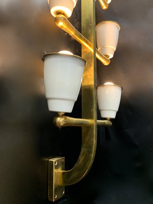 Brass Sconces attributed to Pietro Chiesa, 1950s, Set of 2-XQC-1736940