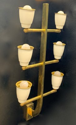 Brass Sconces attributed to Pietro Chiesa, 1950s, Set of 2-XQC-1736940