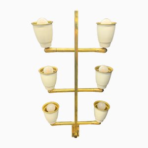 Brass Sconces attributed to Pietro Chiesa, 1950s, Set of 2-XQC-1736940