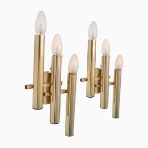 Brass Sconces by Gaetano Sciolari for Sciolari, 1970s, Set of 2-EI-892837