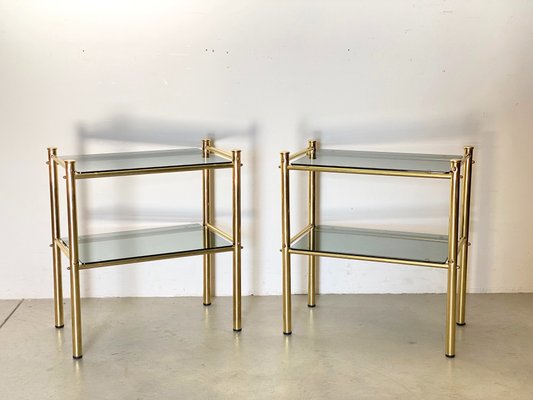 Brass Side Tables, 1980s, Set of 2-NPC-1180536