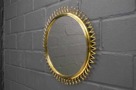 Brass Spiral Mirror, 1950s