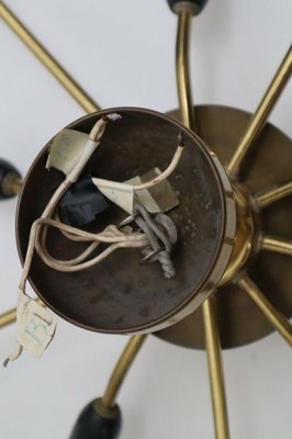 Brass Sputnik Spider Ceiling Lamp from Stilnovo, 1950s / 60s-ESB-1376813