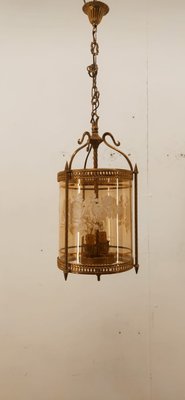 Brass Suspension Light in Decorated Glass-QLH-1402902