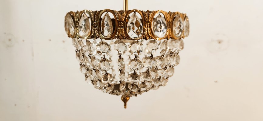 Brass Suspension Light with Crystals-QLH-1799242