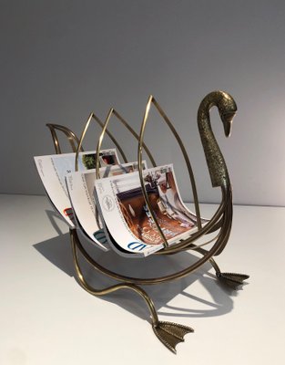 Brass Swan Magazine Holder-BA-1365454