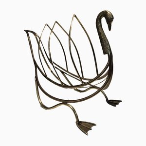 Brass Swan Magazine Holder-BA-1365454