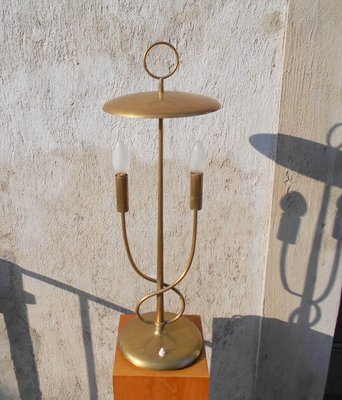 Brass Table Lamp, 1940s-EI-24543