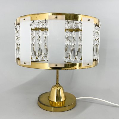 Brass Table Lamp by Novy Bydzov Glasswork, Czechoslovakia, 1970s-TZ-1449426