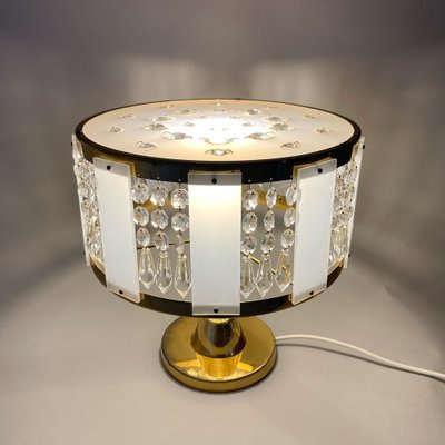 Brass Table Lamp by Novy Bydzov Glasswork, Czechoslovakia, 1970s-TZ-1449426