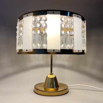 Brass Table Lamp by Novy Bydzov Glasswork, Czechoslovakia, 1970s-TZ-1449426