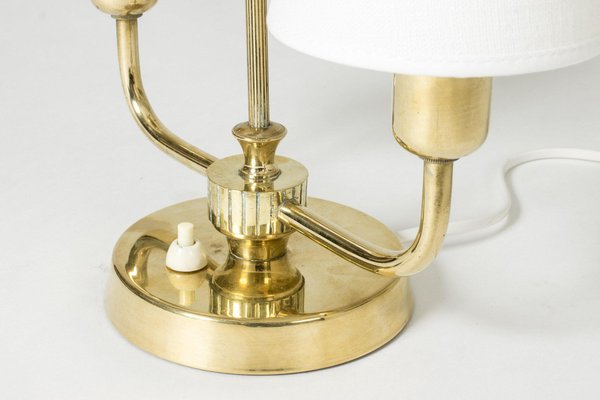 Brass Table Lamp from Uppsala Armaturfabrik, 1940s-NL-1796863