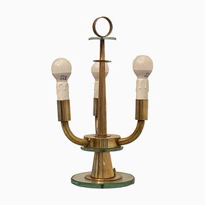 Brass Table Lamp in the style of Pietro Chiesa for Fontana Arte, Italy, 1940s-YUW-1436837