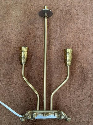 Brass Table Lamp with Double Arms. 1940s-ARN-2026618