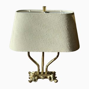 Brass Table Lamp with Double Arms. 1940s-ARN-2026618