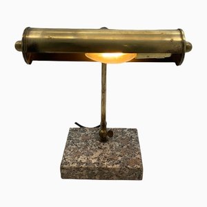 Brass Table Lamp with Granite Base-XQC-1271078